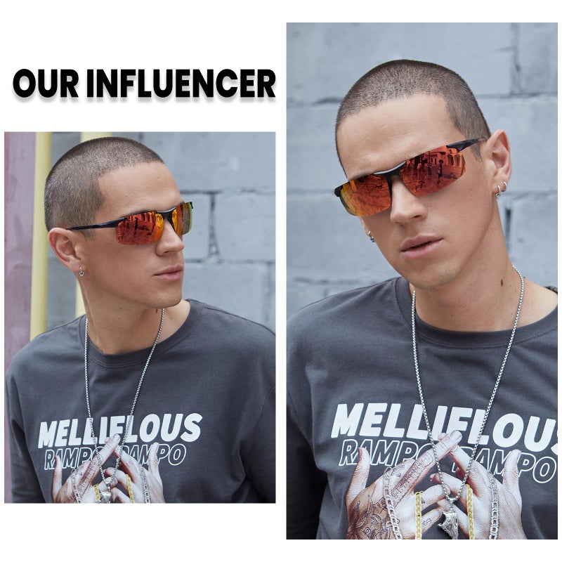 DUCO Mens Sunglasses Polarized Sports Fishing Running Driving Carbon Fiber Sunglasses for Men UV400 Protection DC8277 - Image 2